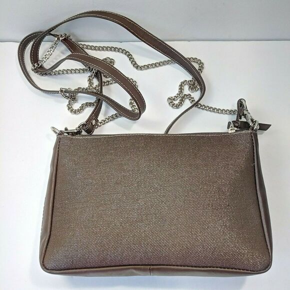 Claudia G Brown Metallic Fabric/Leather Bag - Picture 2 of 7